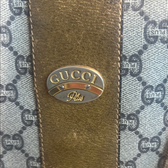 Gucci Brown and Tan Satchel with Monogram Pattern - Picture 2 of 10